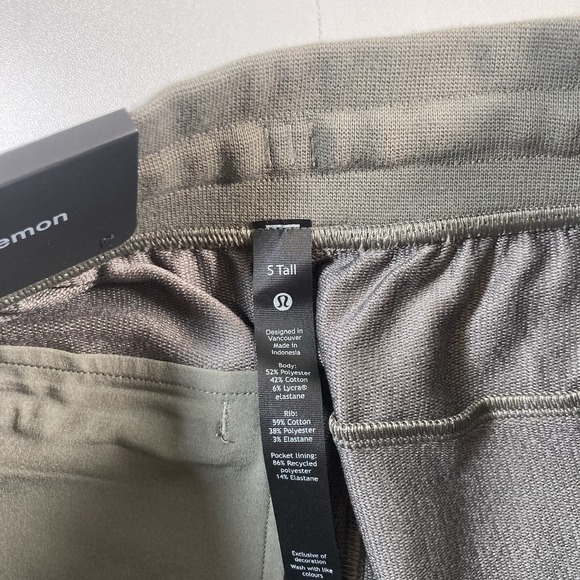 NEW Lululemon City Sweat Jogger Men's Small Tall Pants Army Green Drawstring NWT - Picture 8 of 9